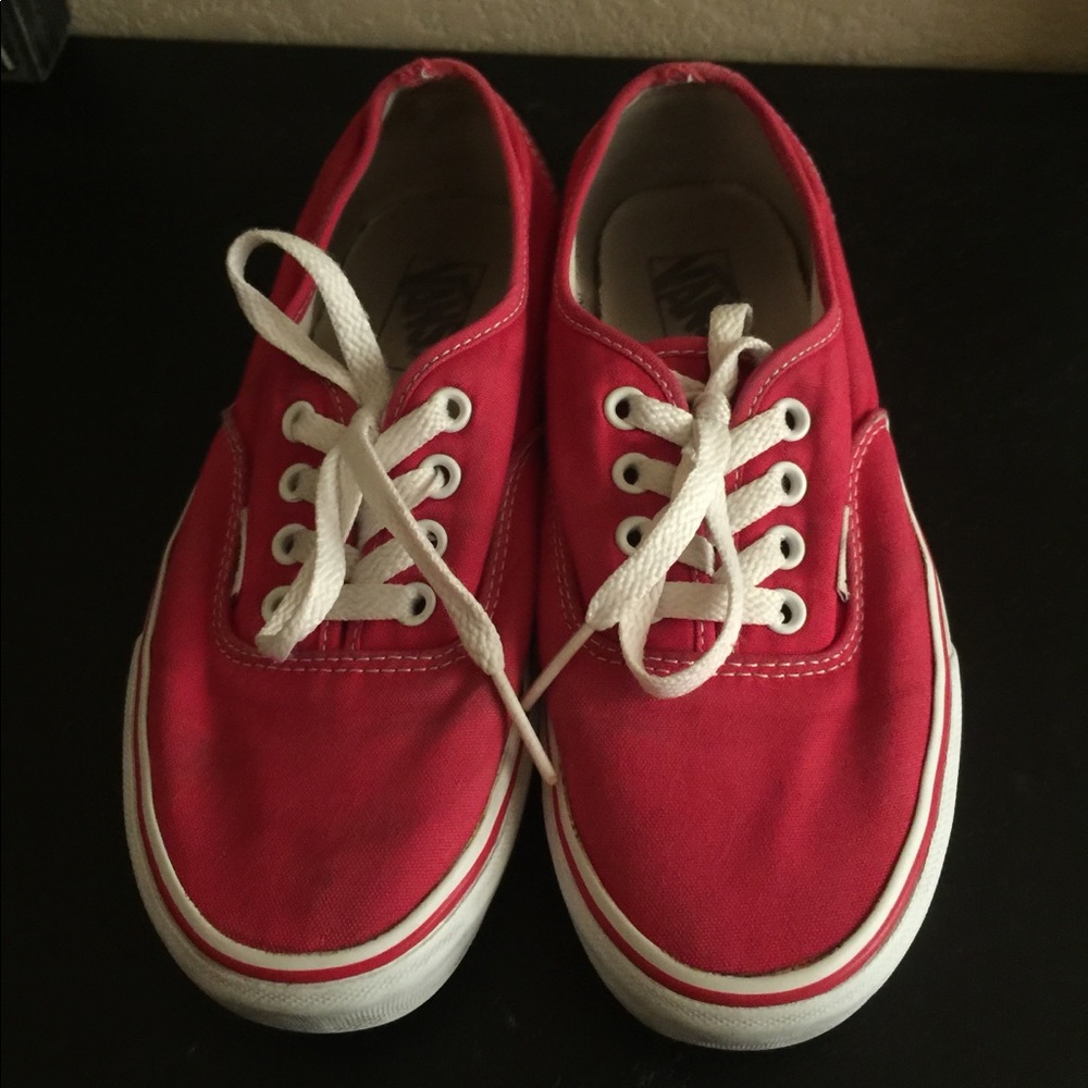 Red Vans Authentic